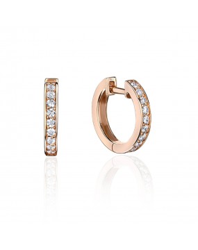 Серьги из красного золота 585 пробы с фианитами 01С1113916