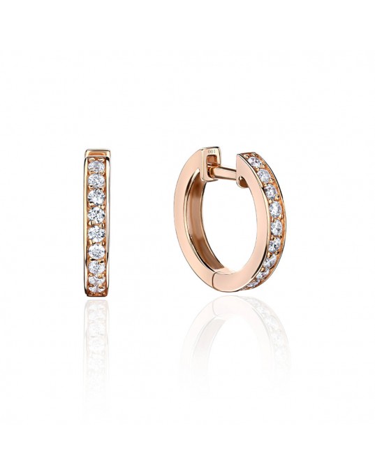 Серьги из красного золота 585 пробы с фианитами 01С1113916