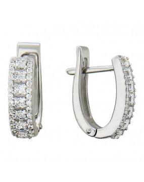 Серьги из серебра 925 пробы с фианитами 01С155948